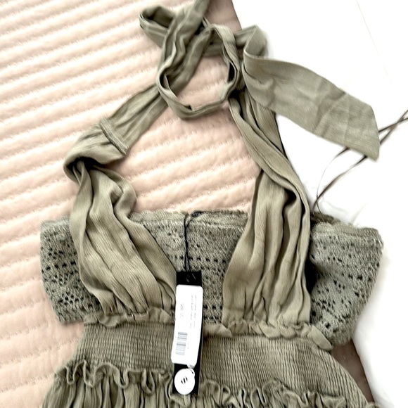 NWT— OHM- Papermoon Green Maxi Dress - Picture 8 of 8